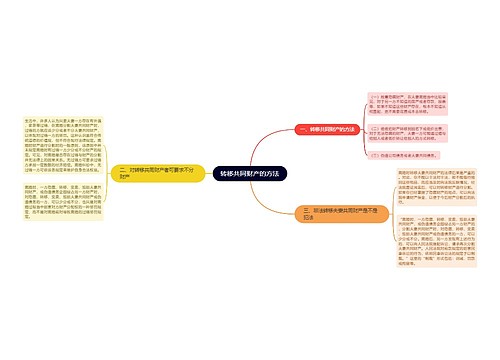 转移共同财产的方法