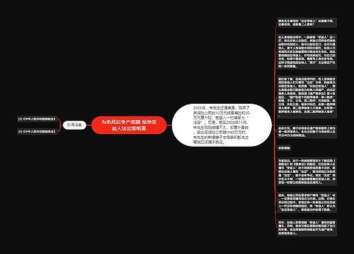 为免死后争产悲剧 保单受益人法定需慎重