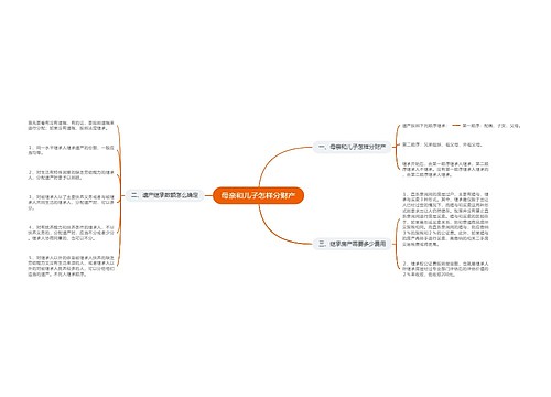 母亲和儿子怎样分财产