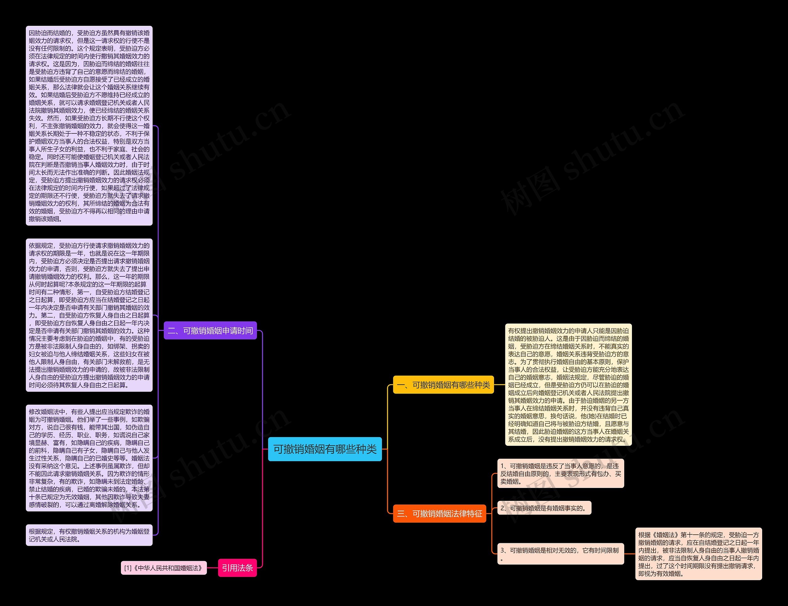 可撤销婚姻有哪些种类思维导图
