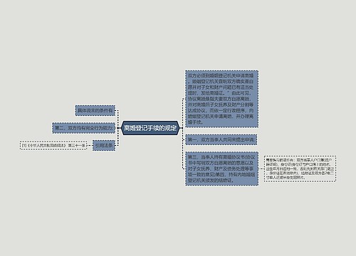 离婚登记手续的规定