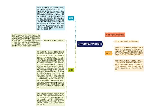 农村分家析产纠纷案例