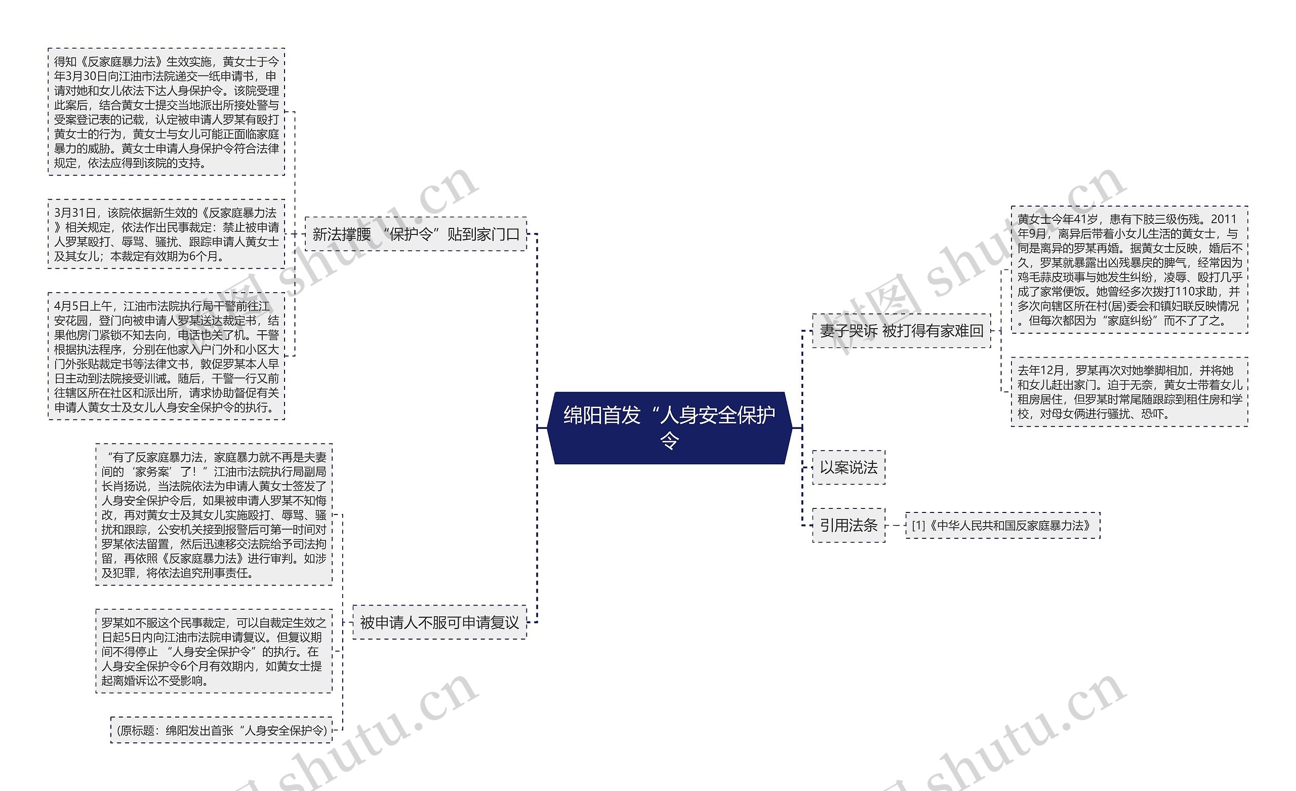 绵阳首发“人身安全保护令思维导图