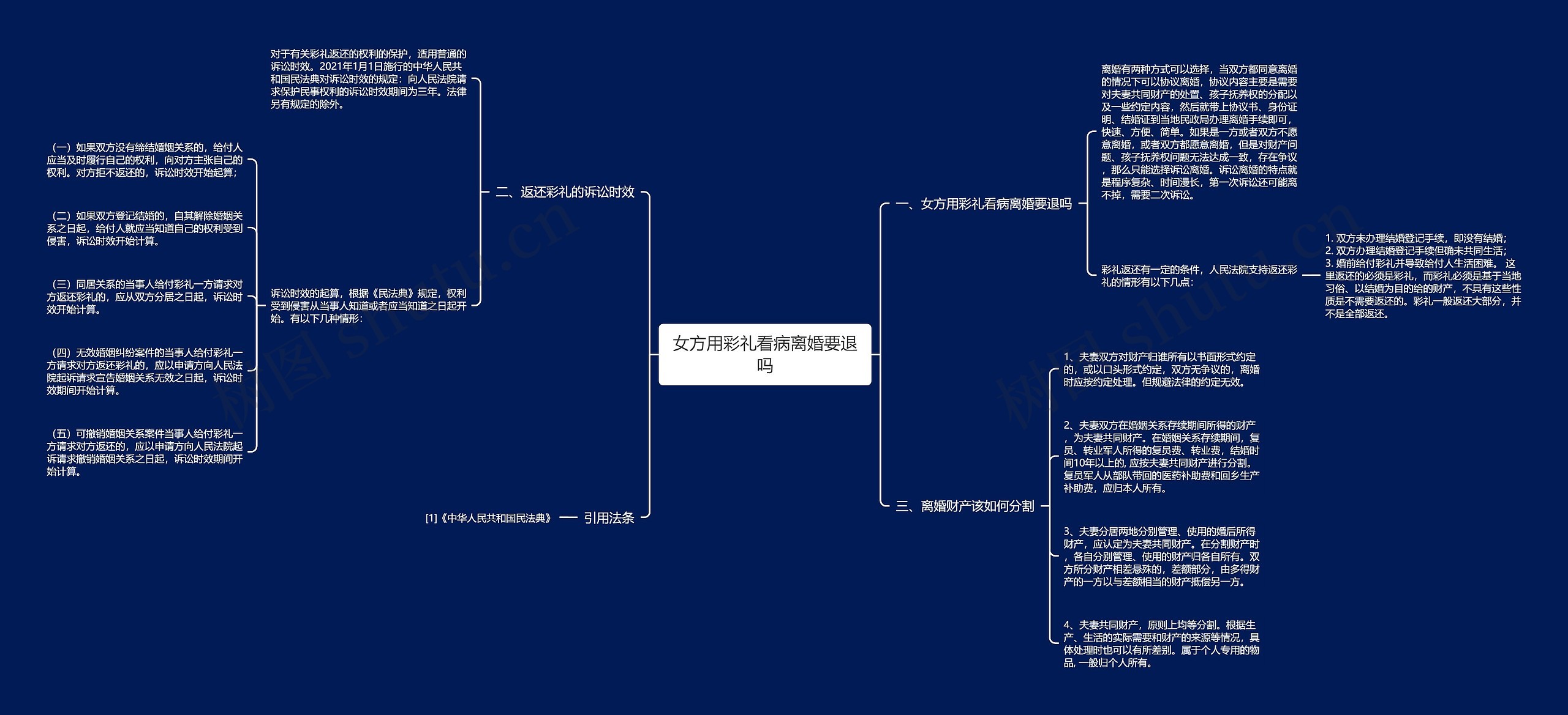 女方用彩礼看病离婚要退吗思维导图