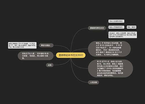 重婚罪起诉书范文2022