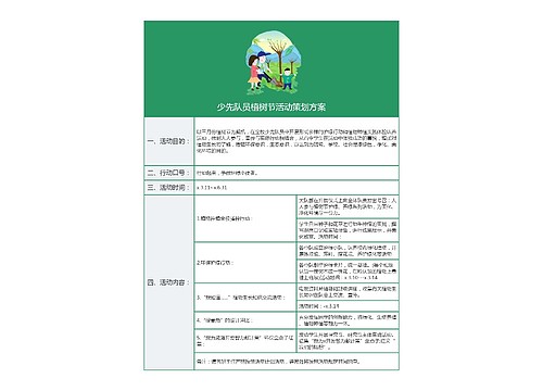 少先队员植树节活动策划方案