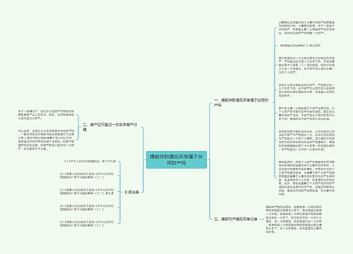 婚前存款婚后买房属于共同财产吗