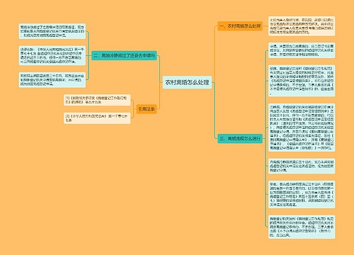 农村离婚怎么处理