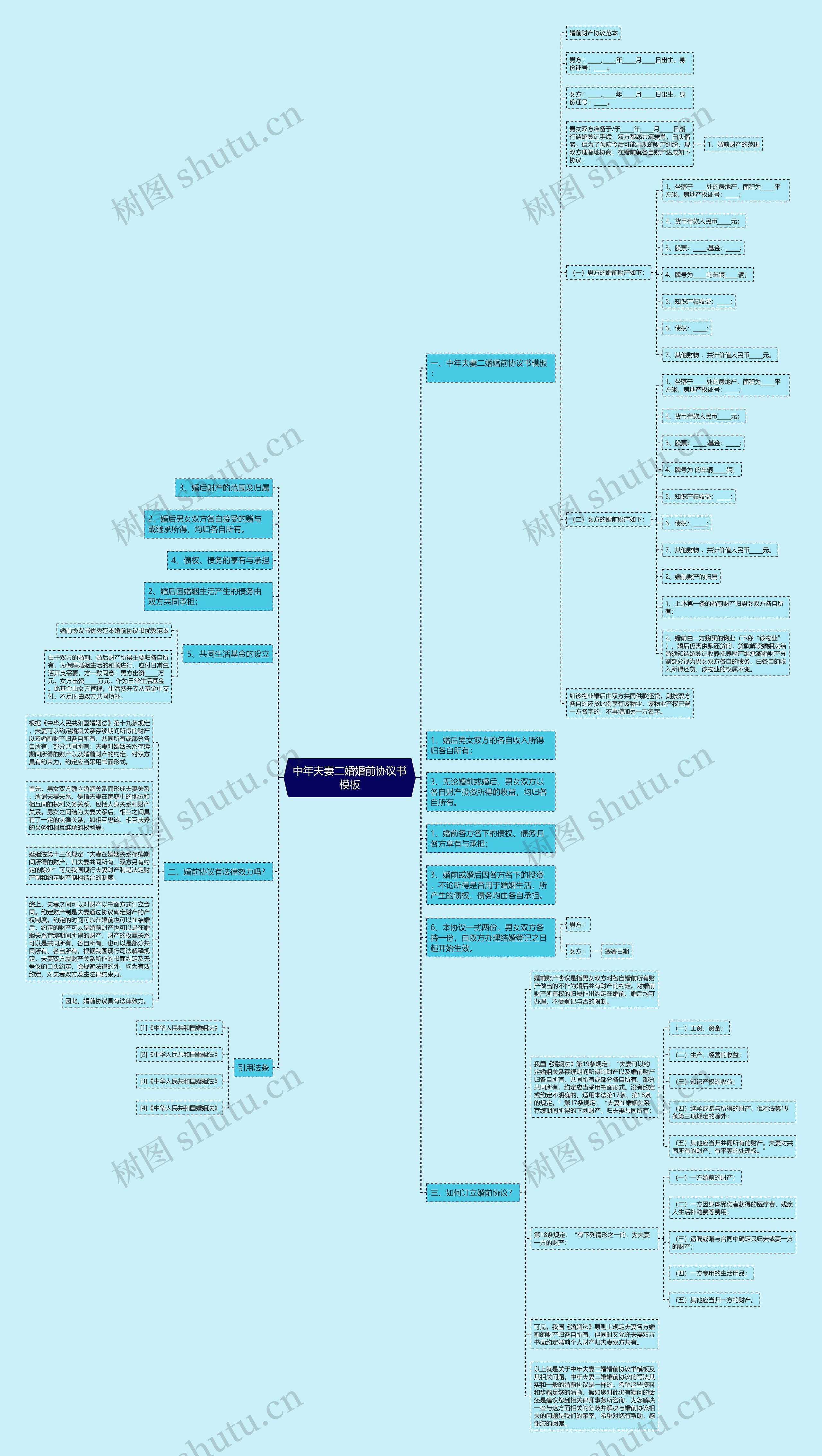 中年夫妻二婚婚前协议书模板 中年夫妻二婚婚前协议书模板
