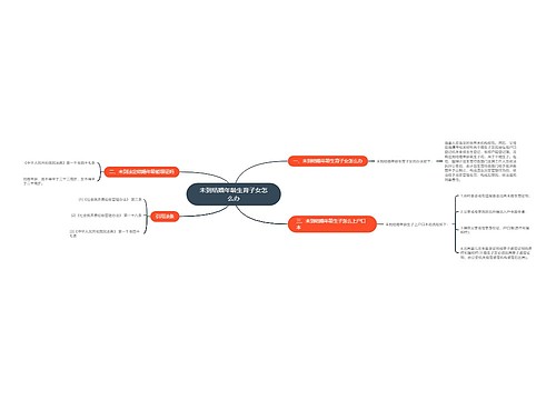 未到结婚年龄生育子女怎么办