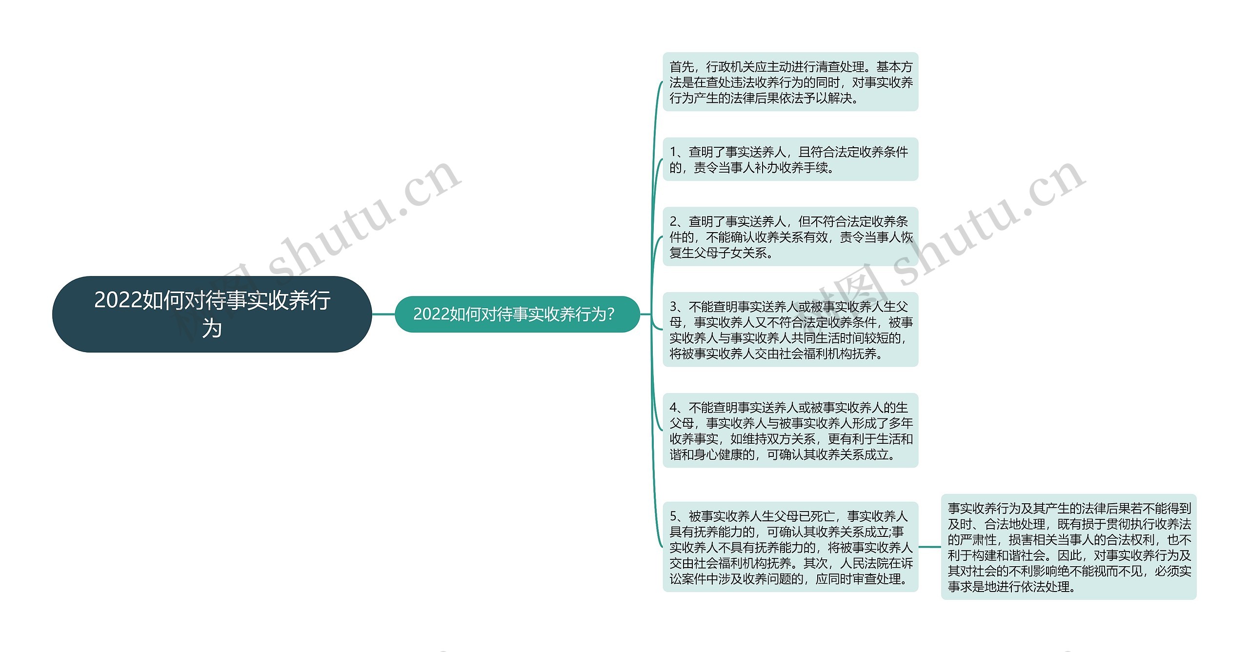 2022如何对待事实收养行为思维导图