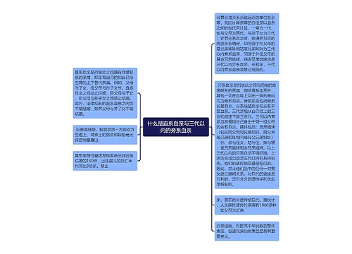 什么是直系血亲与三代以内的旁系血亲