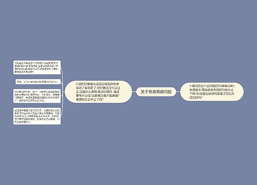 关于香港离婚问题