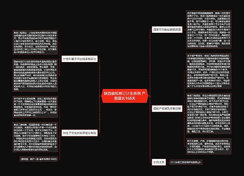 陕西省拟修订计生条例 产假最长168天