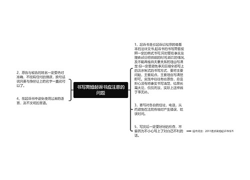 书写离婚起诉书应注意的问题