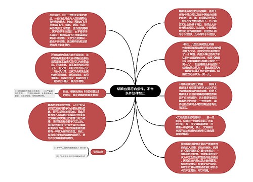 结婚也要符合条件，不合条件法律禁止