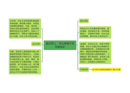 复员军人　诉讼离婚不受军婚保护