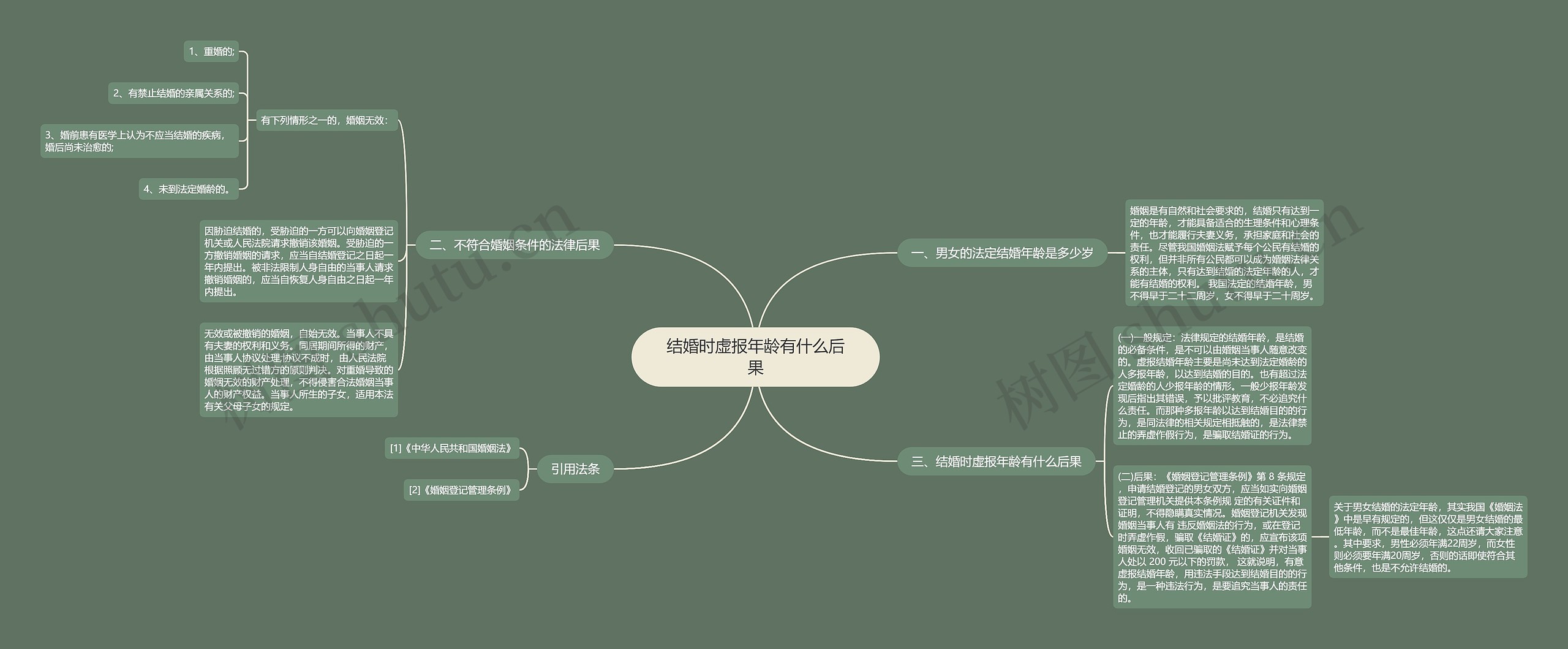 结婚时虚报年龄有什么后果思维导图