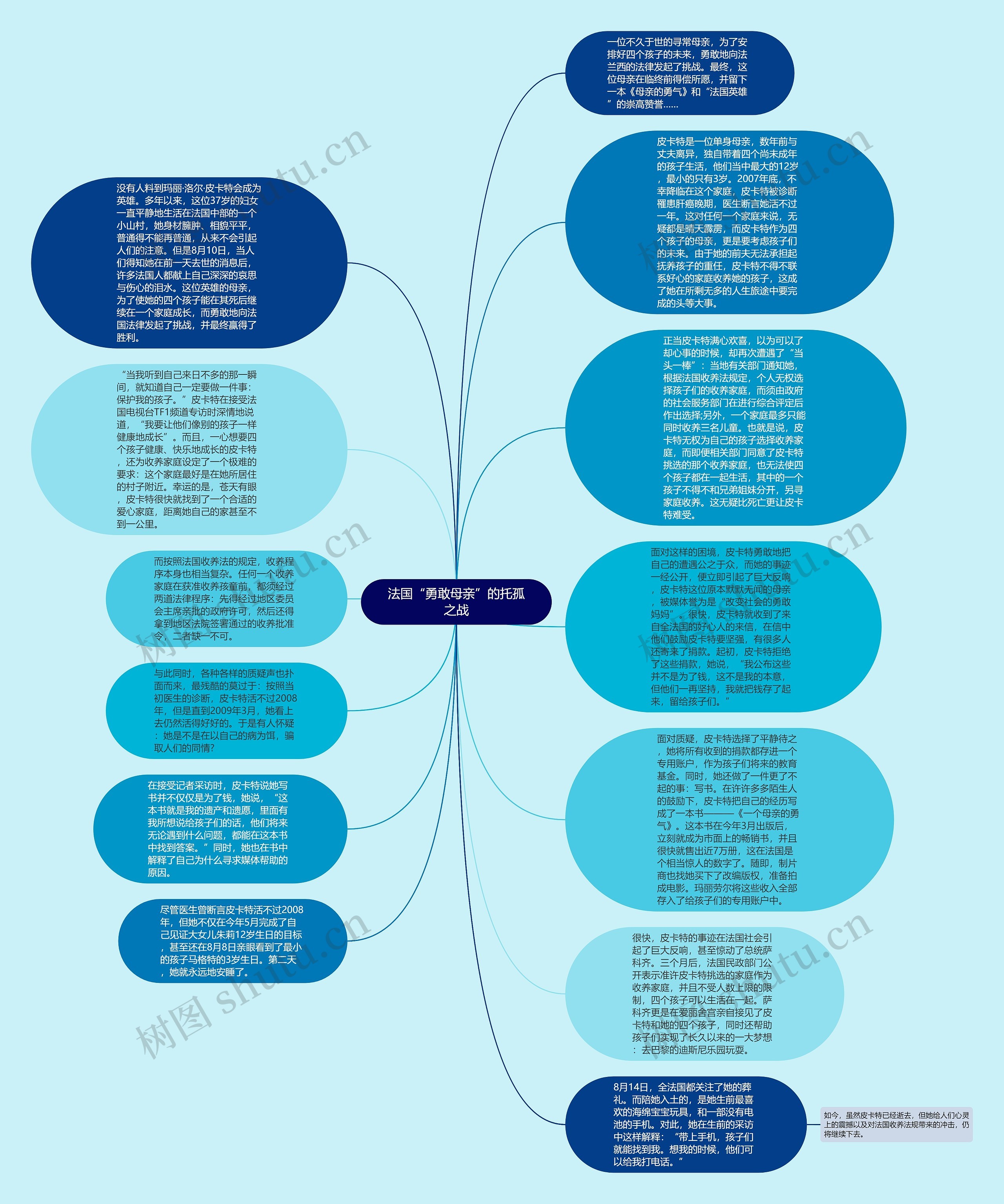 法国“勇敢母亲”的托孤之战思维导图