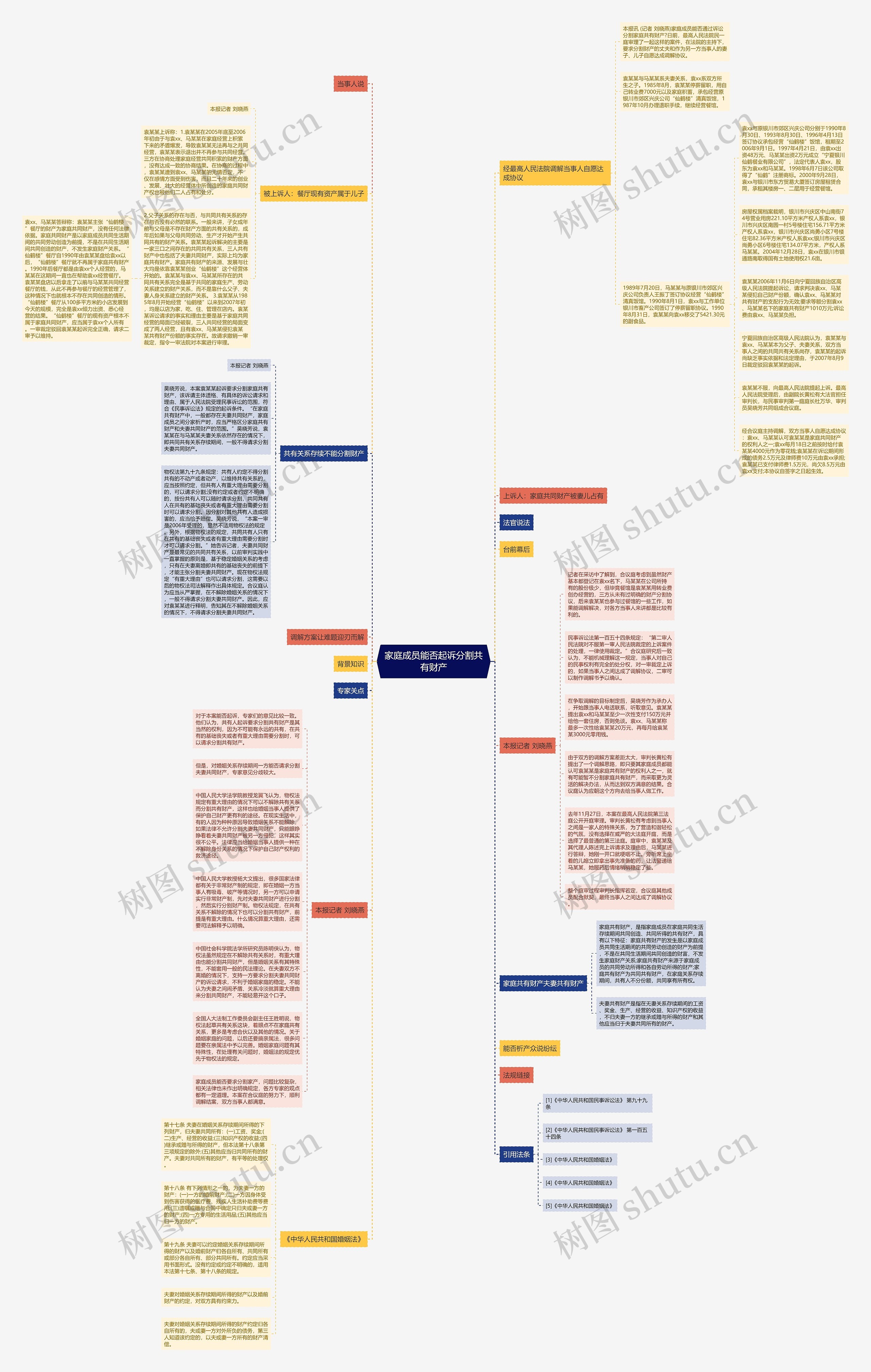 家庭成员能否起诉分割共有财产思维导图