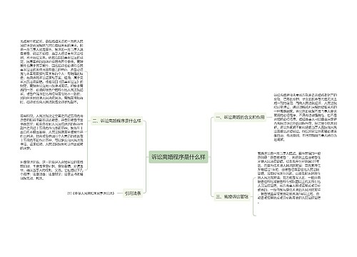 诉讼离婚程序是什么样
