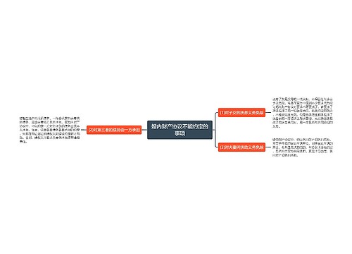 婚内财产协议不能约定的事项