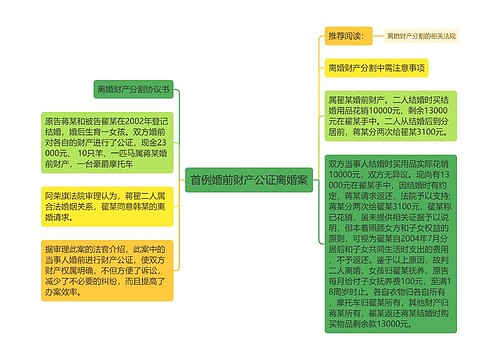 首例婚前财产公证离婚案