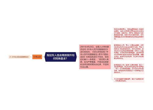 现役军人提出离婚案件有何特殊要求？