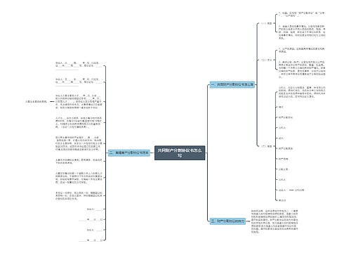共同财产分割协议书怎么写