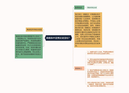 离婚条件宜宽还是宜松？