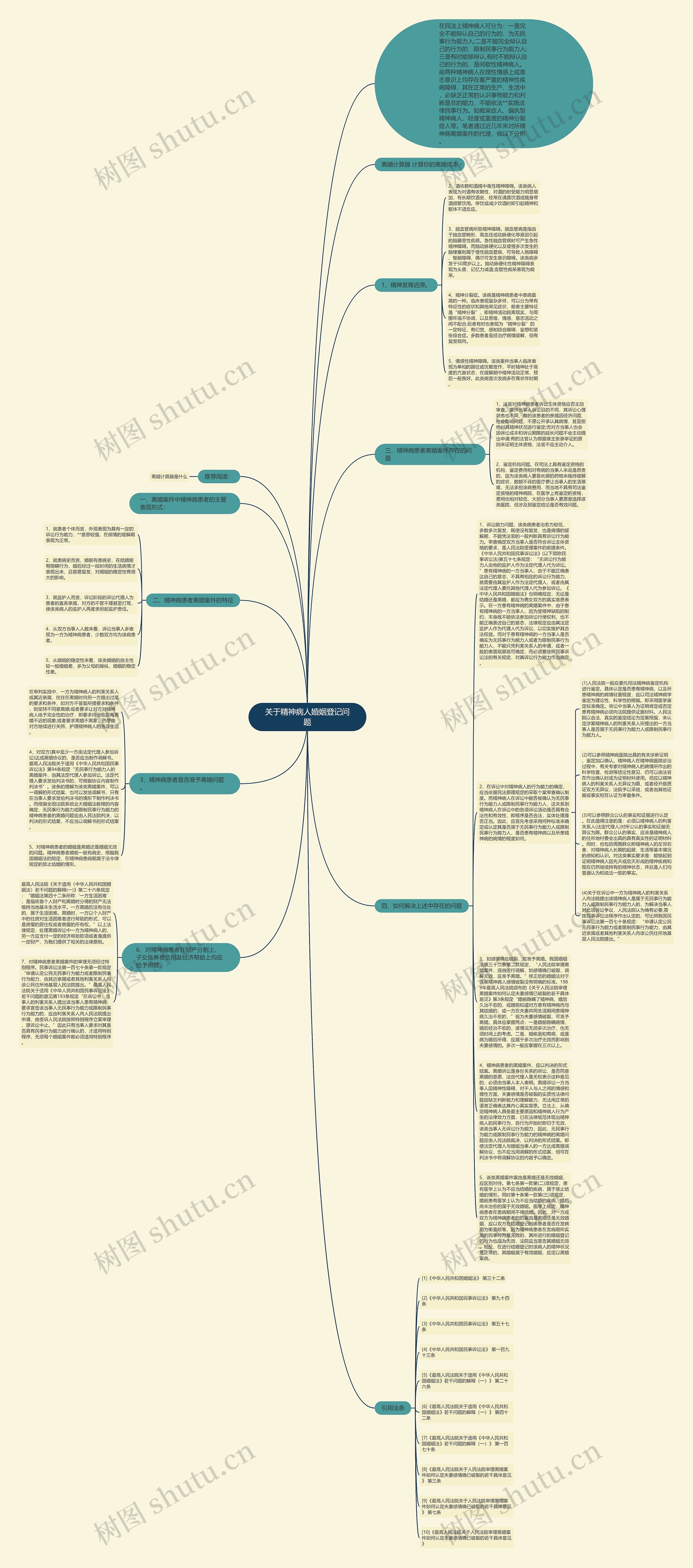 关于精神病人婚姻登记问题思维导图