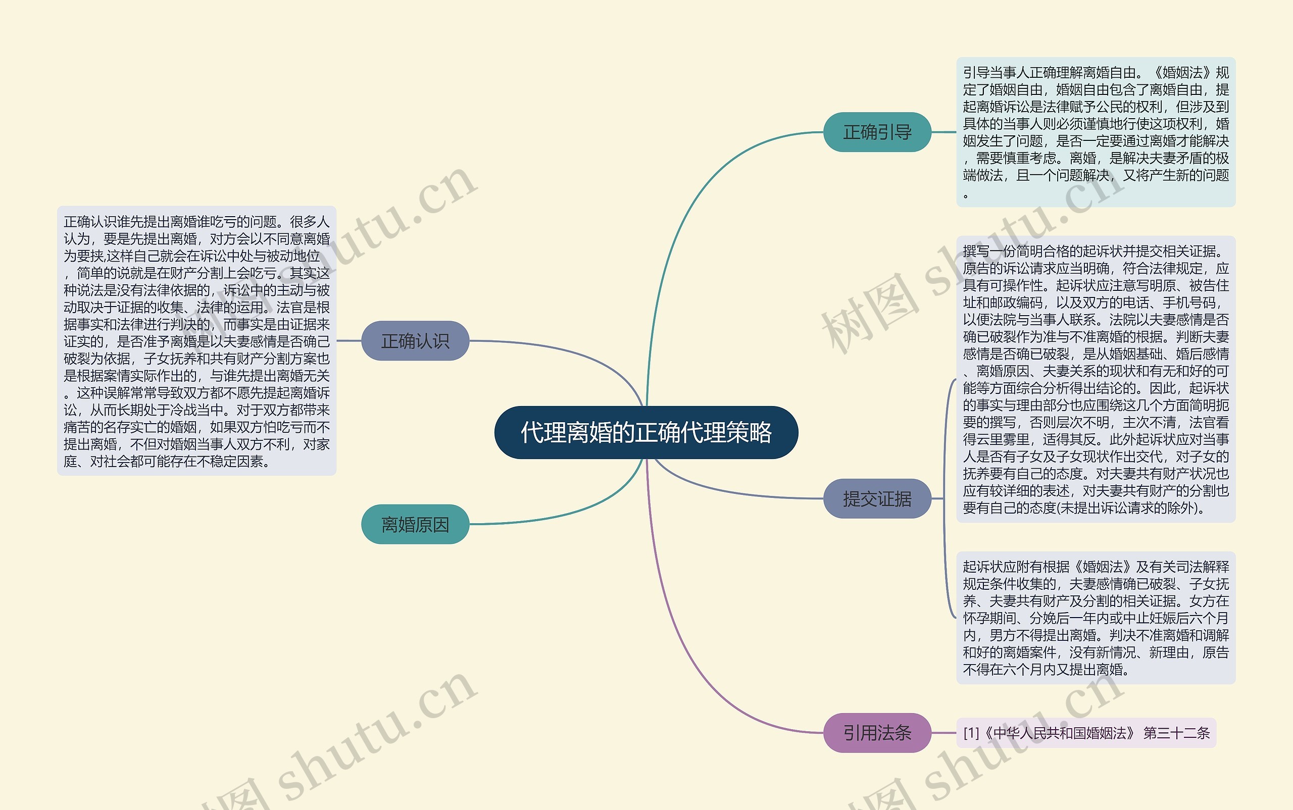 代理离婚的正确代理策略思维导图