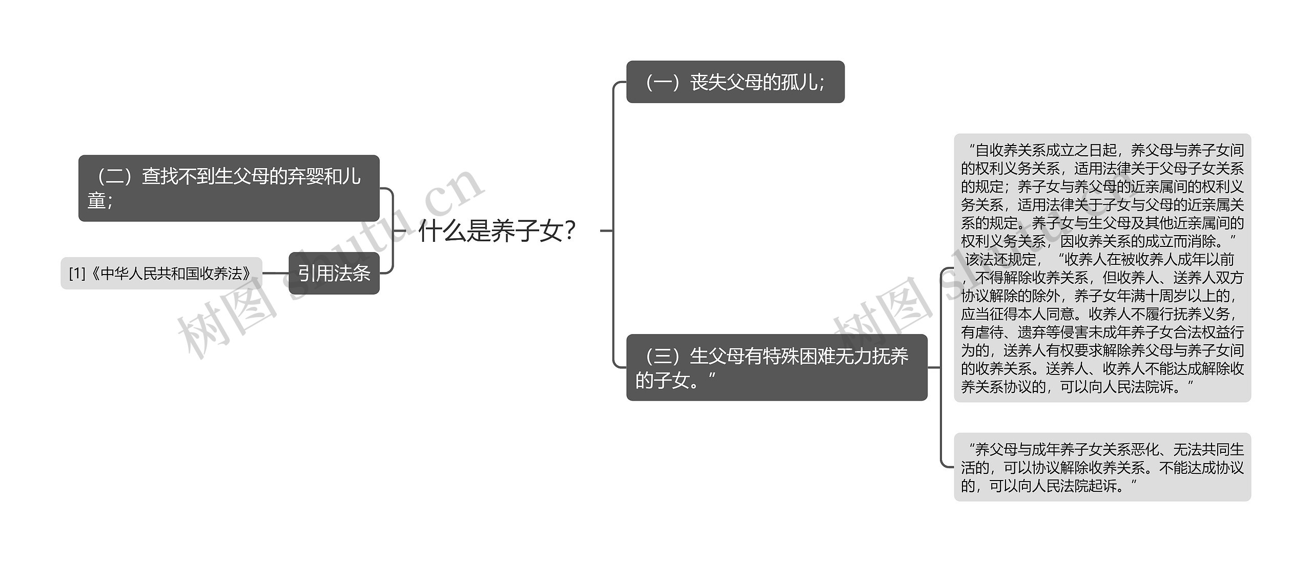 什么是养子女？思维导图