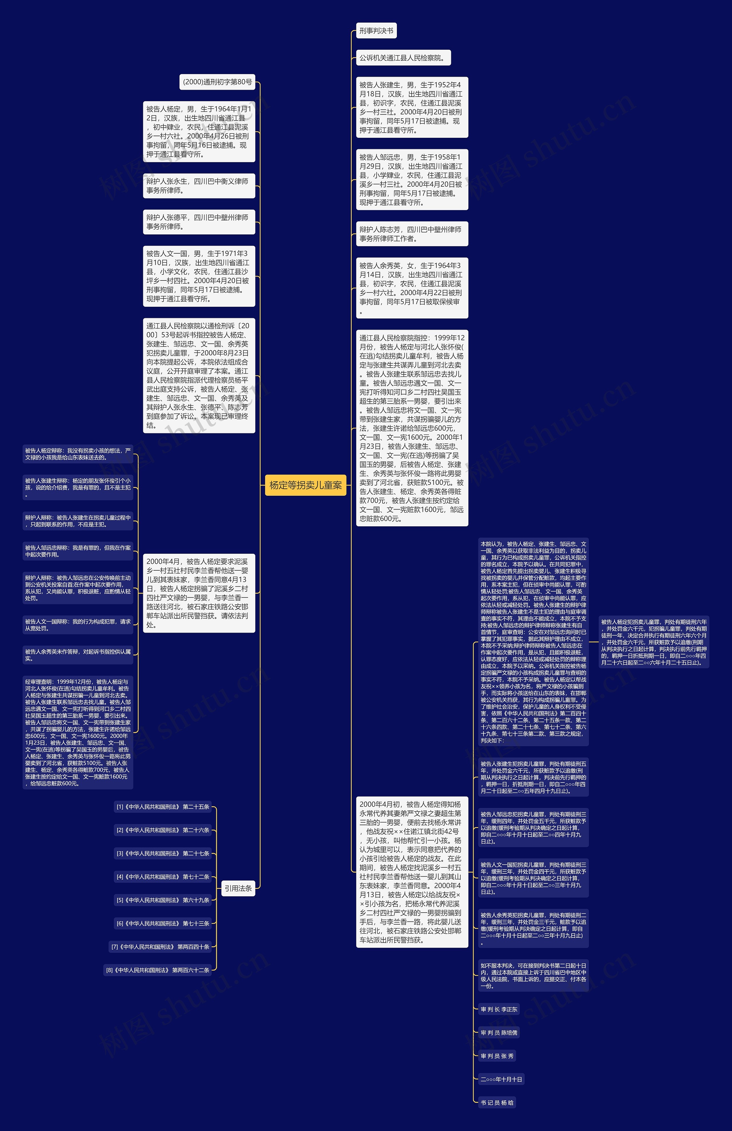 杨定等拐卖儿童案思维导图