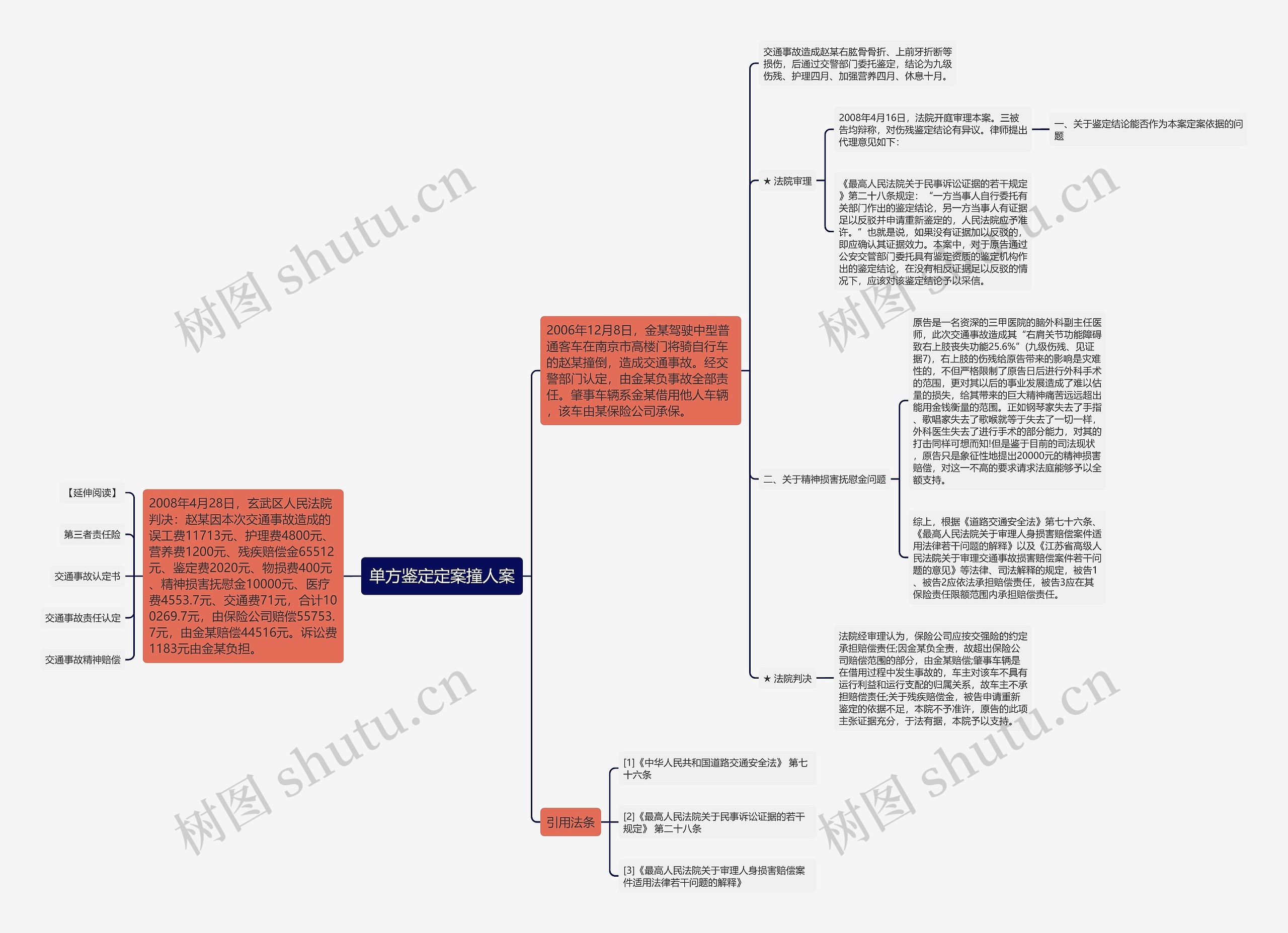单方鉴定定案撞人案思维导图
