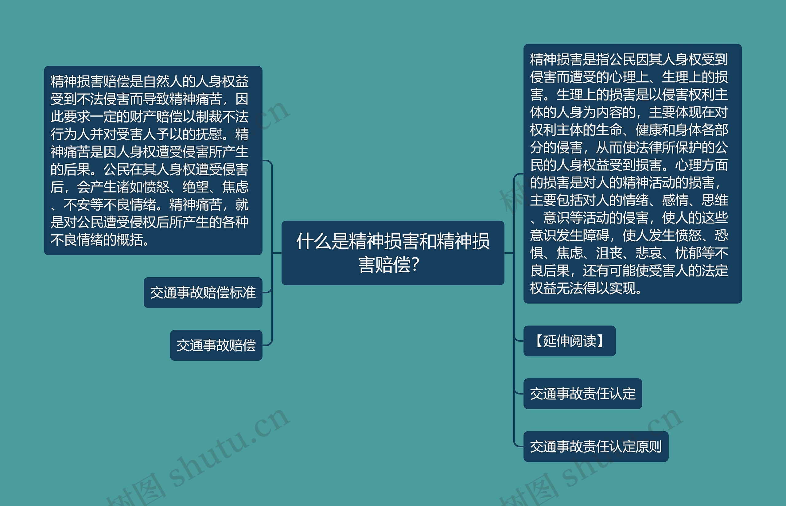 什么是精神损害和精神损害赔偿？思维导图