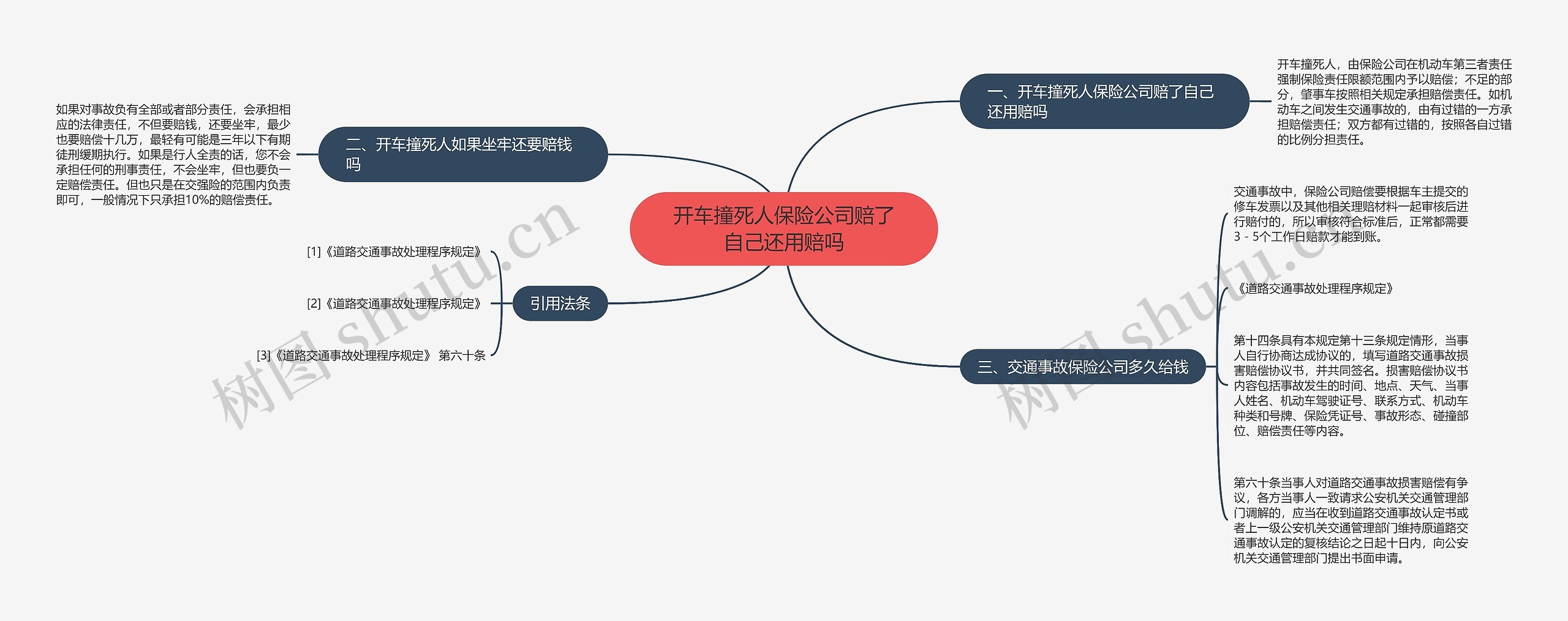 开车撞死人保险公司赔了自己还用赔吗思维导图