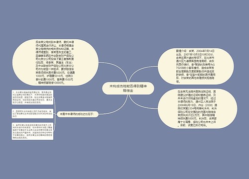 未构成伤残能否得到精神赔偿金
