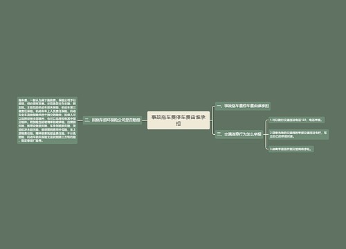 事故拖车费停车费由谁承担