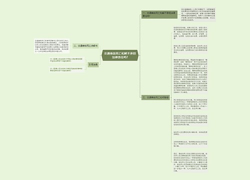 交通事故死亡和解不承担法律责任吗?