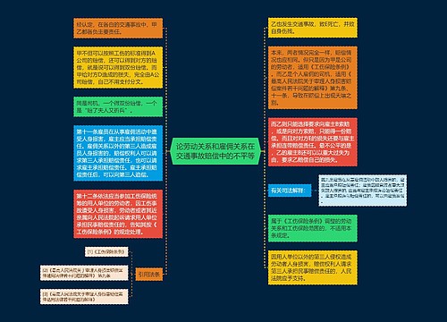 论劳动关系和雇佣关系在交通事故赔偿中的不平等