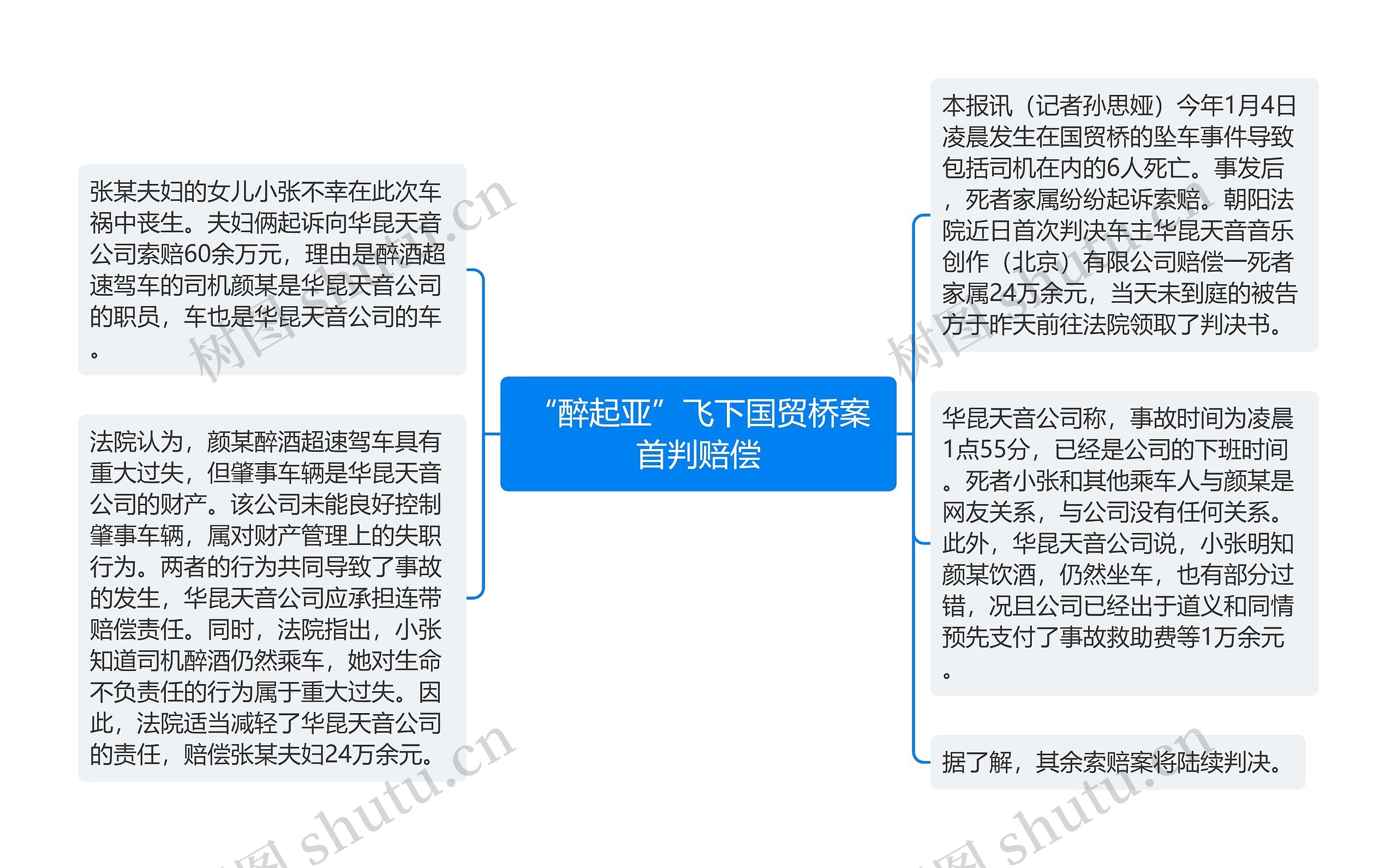 “醉起亚”飞下国贸桥案首判赔偿思维导图