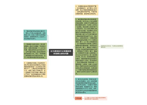 在交通事故中主张精神损害需要注意的问题