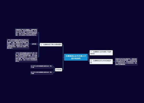 交通事故认定书当事人不签字有效吗