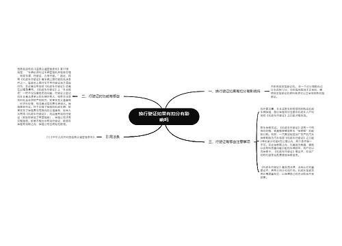 换行驶证如果有扣分有影响吗