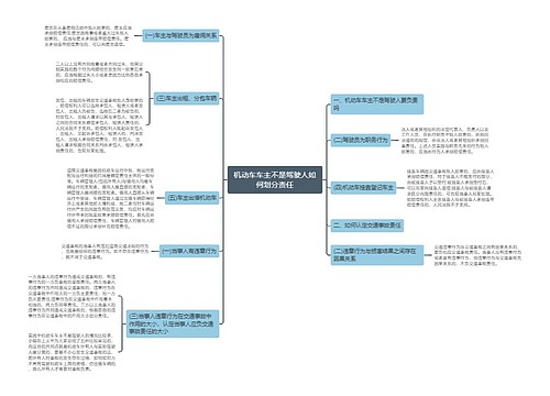 机动车车主不是驾驶人如何划分责任