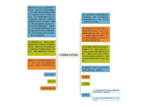 交通事故中的调解