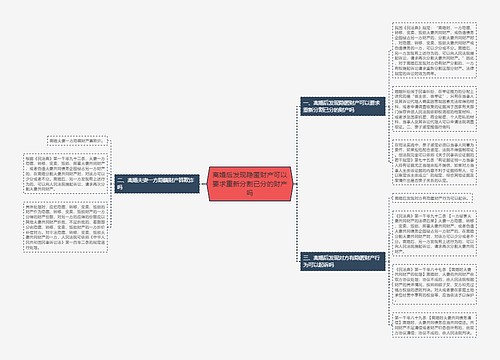 离婚后发现隐匿财产可以要求重新分割已分的财产吗