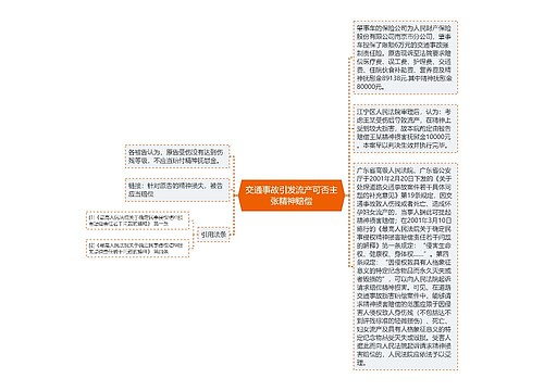 交通事故引发流产可否主张精神赔偿