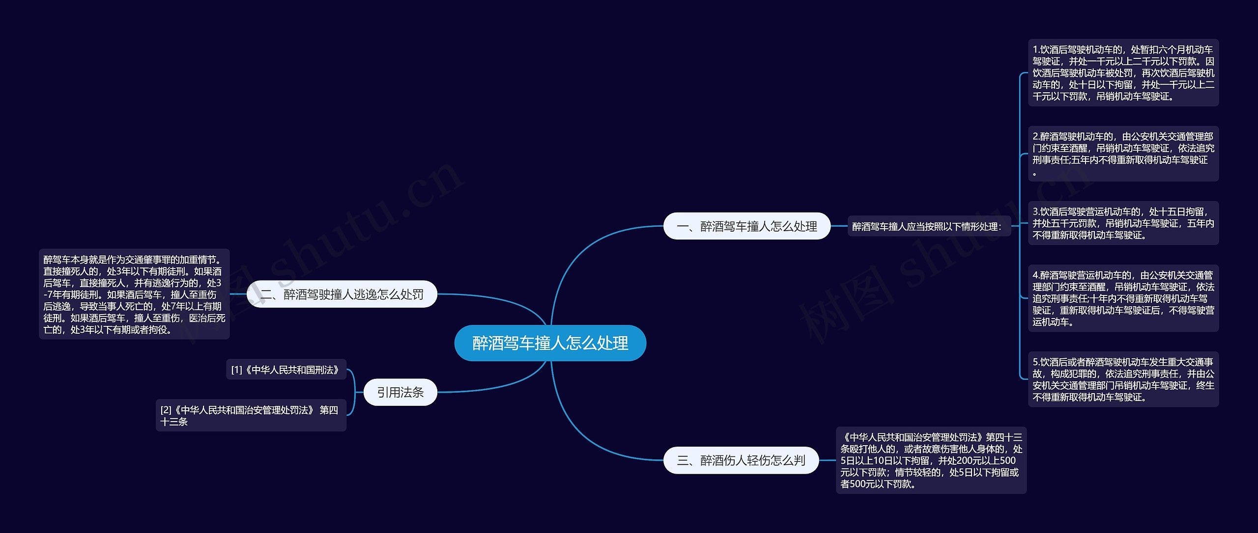 醉酒驾车撞人怎么处理思维导图